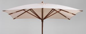 Square teak umbrella