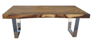 Suar dining table stainless steel legs -