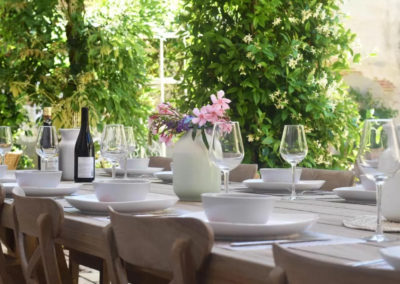 Dining table with Glass - chateau in france