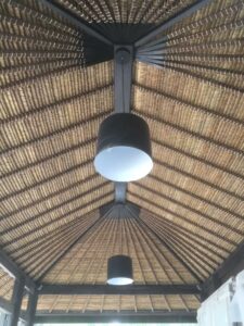 Inside beauty of a Bali gazebo -