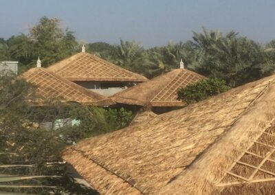 Some Re thatched Roofs - bali gazebo re-thatching