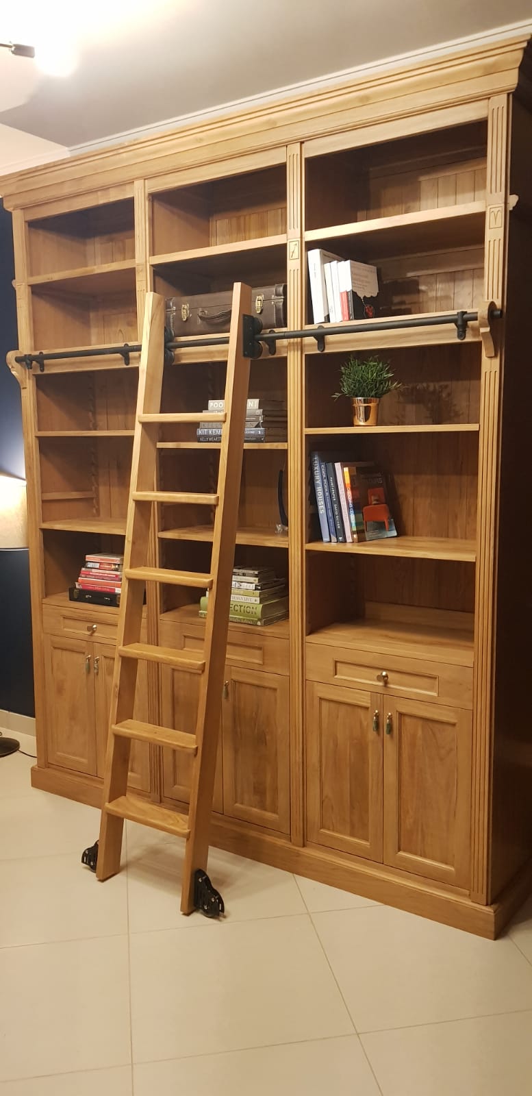 Flat packed furniture - book case assembled and installed