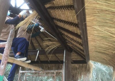 Bali gazebo re thatching Grass Installation - bali gazebo re-thatching